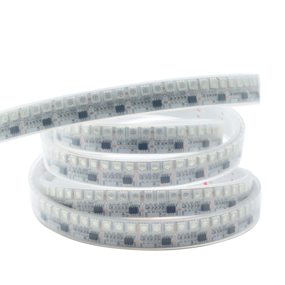 WS2811 DC12V 144LEDs Programmable LED Strip Lights, Addressable Digital Full Color Chasing Flexible LED Strips, Outdoor Waterproof, 1m/3.28ft Per Reel By Sale